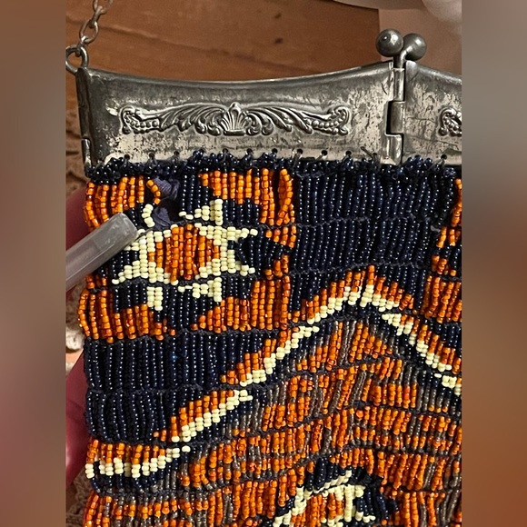 INCREDIBLE Antique ORNATE Colorful Beaded Purse w/Hinged Frame - Native American - Picture 6 of 17
